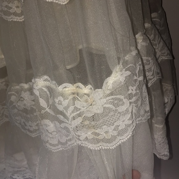 Vintage White/Cream Lace Dress - Picture 6 of 7